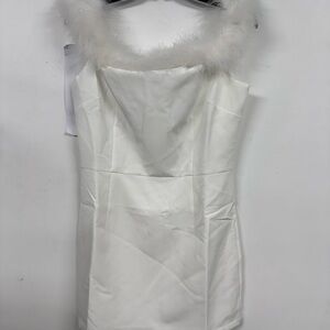 White Strapless Sheath Mini Dress